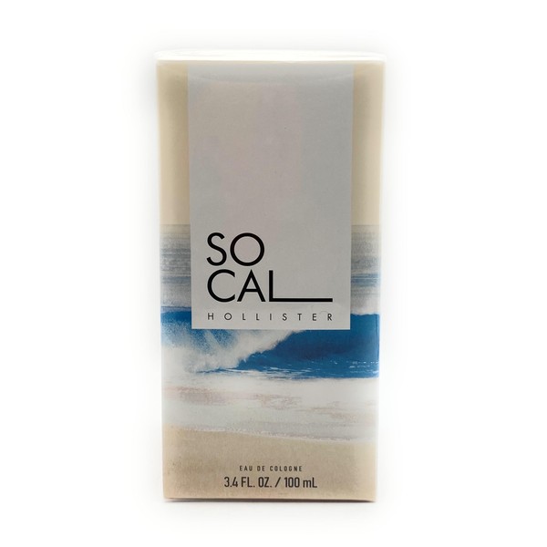 Hollister So Cal Cologne | 3.4 Fluid Ounce Eau De Cologne Spray | Fragrance for Men | Beachy & Warm