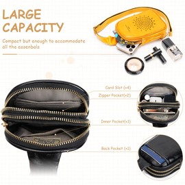 MEITRUE Small Sling Bag Fanny Packs Cell Phone Purse Vegan Leather Crossbody Bags for Women