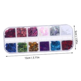 WOONEKY Nail Gems Heart Shaped Nail Art Charms Rhinestones DIY Manicure Sequins