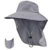 Rosoz Sun Hat for Men Women with Neck Flap,Wide Brim
