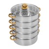 5 Tier Stainless Steel Steamer Pot, 11.8In/30cm Food Steamer Cookware