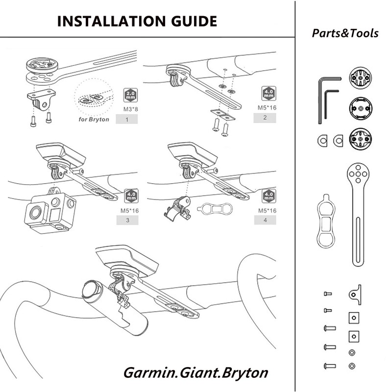 Quixotical Out Front GPS Computer Handlebar Mount, Integrated Aero Handlebar