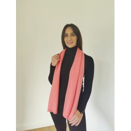 Mimi & Thomas Pure 100% Cashmere Woven Unisex Scarves (Pink)