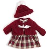 Miniland 31558 Doll Clothes, White, Bordeaux, 3-6 Years, 38-40 cm