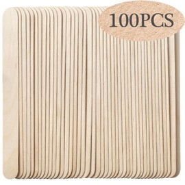 100Pcs Large Wooden Waxing Sticks for Hair Removal - HOOMBOOM Premium Splinter-Free Wooden Sticks for Waxing, Wax Stick for Body Eyebrow and Face Waxing