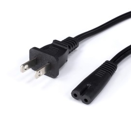 THE CIMPLE CO Figure 8 Power Cord (2 Prong) with Copper Wire Core - Non Polarized for Satellite, CATV, Game Systems, and More - NEMA 1-15P to C7 C8 / IEC 320 - UL Listed - Black, 8 Feet (2.4 Meter)