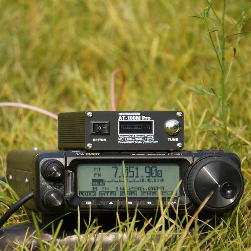 AT100M Pro Antenna Tuner 1.8Mhz-30Mhz Automatic Manual Tuning Device 125W