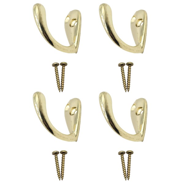 EAI Single Robe Hook for Coats Bath Towels 37x25mm Pack