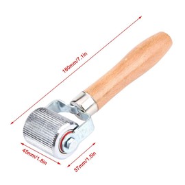 DEWIN Motorcycle Tyre Patch Roller, Roller Tool Car Wheel Wooden Handle Tire Patch Repair Stitcher Ball Bearing Roller Repair Tool (Large)