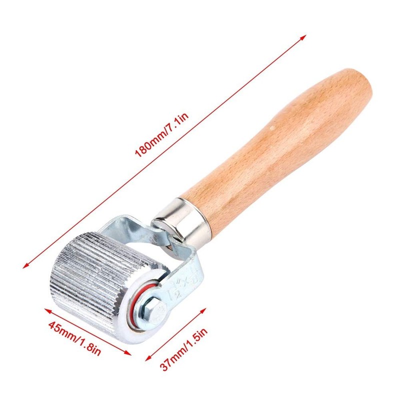 DEWIN Motorcycle Tyre Patch Roller, Roller Tool Car Wheel Wooden