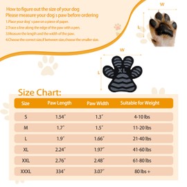 Dog Paw Protector Anti Slip Dog Paw Pads for Hot Pavement Toe Grips for Senior Dogs Whole Paws Pads for Dogs Traction Dog Boots & paw Protectors Stickers for Dogs feet Black S24Pcs