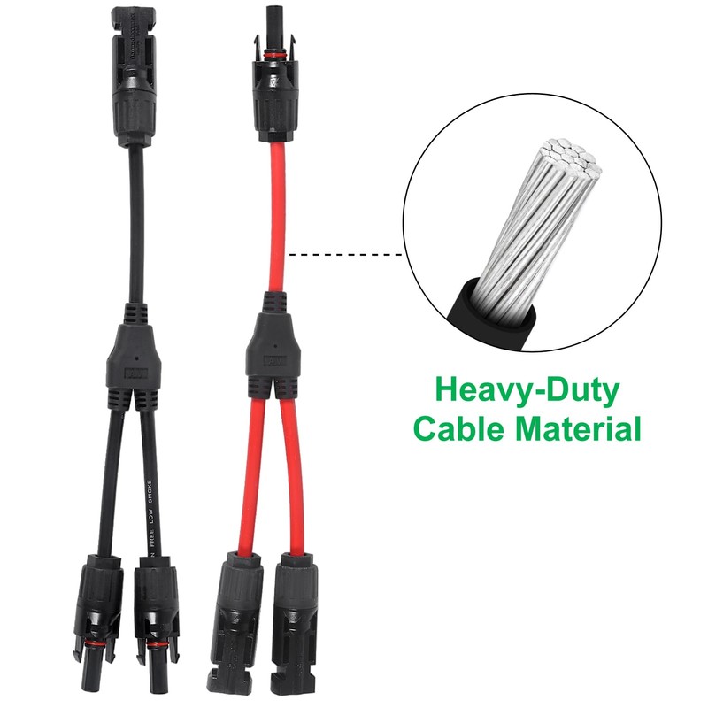 AITRIP 2 Pairs Solar Cable Y Splitter Plug Solar Solar