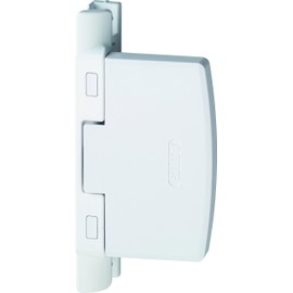 ABUS FAS97 Hinged Side Lock - Keyless Window Lock for the Hinged Side of Windows, Patio Door and Balcony Door - Burglary Protection Against Levering - Concealed Mountable - White