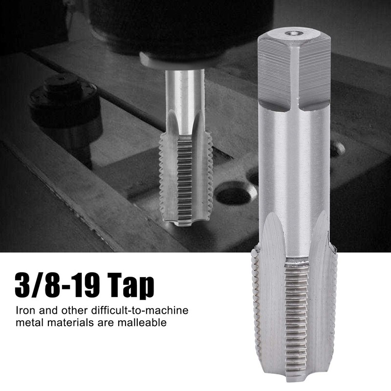 NPT Pipe Tap, HSS ZG 3/8‑19 Hand Thread Tap High