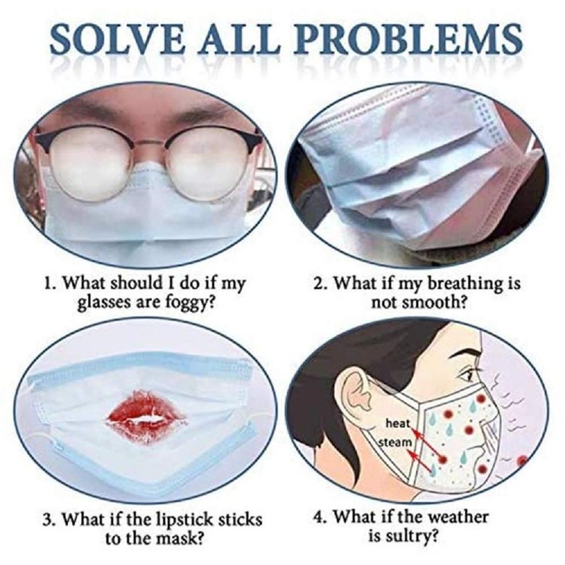 5 pcs Set Face Mask Inner Support Mouth Nose Breathing