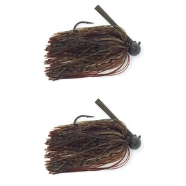 Reaction Tackle Tungsten Football Jig for Bass Fishing - 1/2 oz Dark Pumpkin/Brown