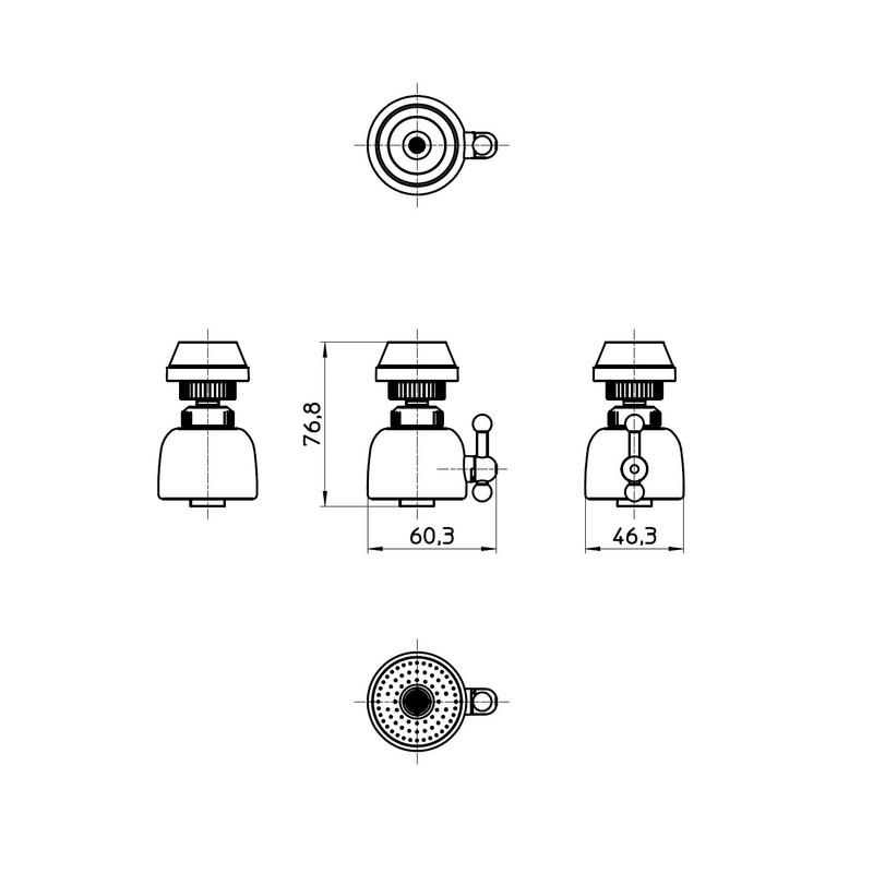 三栄 Water Faucet Shower Kitchen Shower PM207 