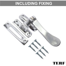 TERF® 100mm Heavy Duty Polished Chrome Window Casement Fastener 100mm (4'') Including Fixing Screw - Pack of 1