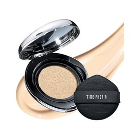 TIMEPHORIA Timeless Lumina Matte Cover Cushion - Base de Maquillaje de Alta Cobertura y Larga Duración (12H), Maquillaje para Piel Grasa y Mixta, Acabado Mate Natural con Efecto Blur y Anti-oxidación, 11g (00 Bare)