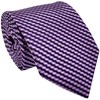 (リトリーズ) RETREEZ 波型ジグザグ ストライプ柄 織り生地 メンズ タイ ネクタイ - パープル