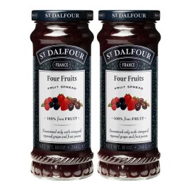 St. Dalfour St Dalfour Four Fruits French Fruit Spread 10 oz Pack of 2 Naturally Sweetened