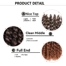 Marlybob Crochet Hair 8 Inch Passion Twist Hair Afro Kinky-Curly Crochet Hair Curly Crochet Hair For Black Women Curly Braiding Hair Crochet Hair Braids（8 Inch 3 Bundles, 1B）