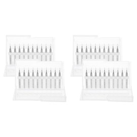 sourcing map 4 Set (40pcs) PCB Drill Bit Set 1/8" Shank 0.2mm Tungsten Carbide Micro Twist Drill Bits Tools for Print Circuit Board Jewelry Plastic Wood Soft Metal