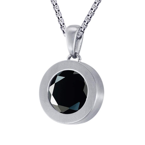 Quiges Silver Stainless Steel Pendant Matt 12 mm Mini Coin