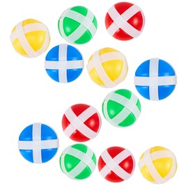 moopok 12 Pieces Kids Dart Board Sticky Balls, Safe Sport 4 Colorful Fabric Balls Dart Board Toy Darts Game Accessories,for Adults and Teens Indoor Outdoor Party Games