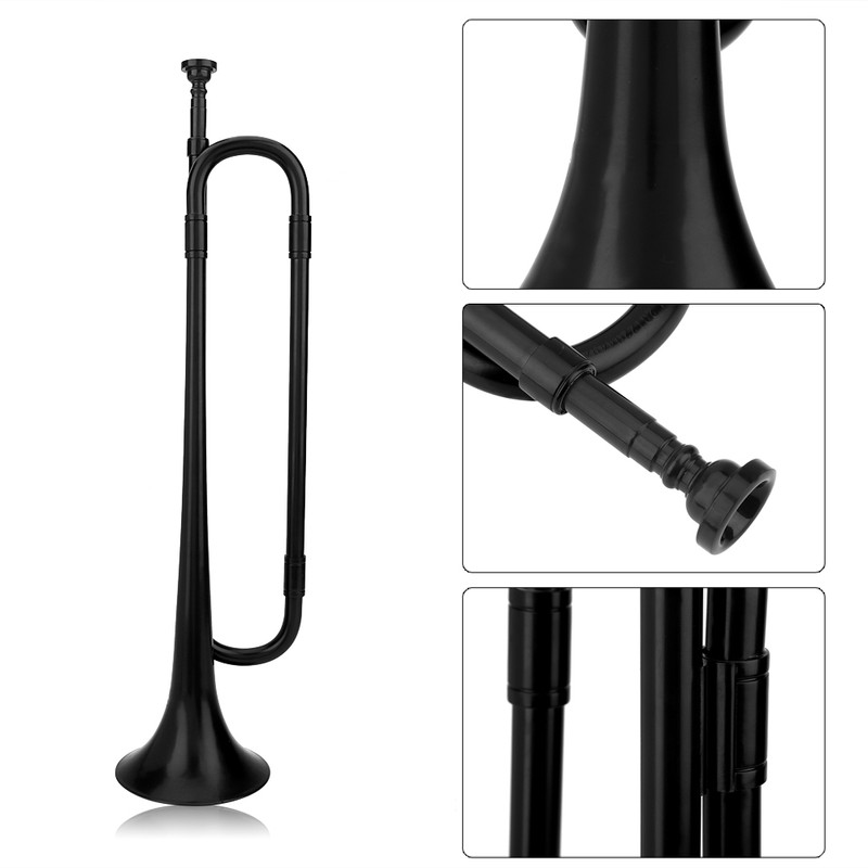 B Flat Plastic Bugle Cavalry Trumpet with Mouthpiece for Children
