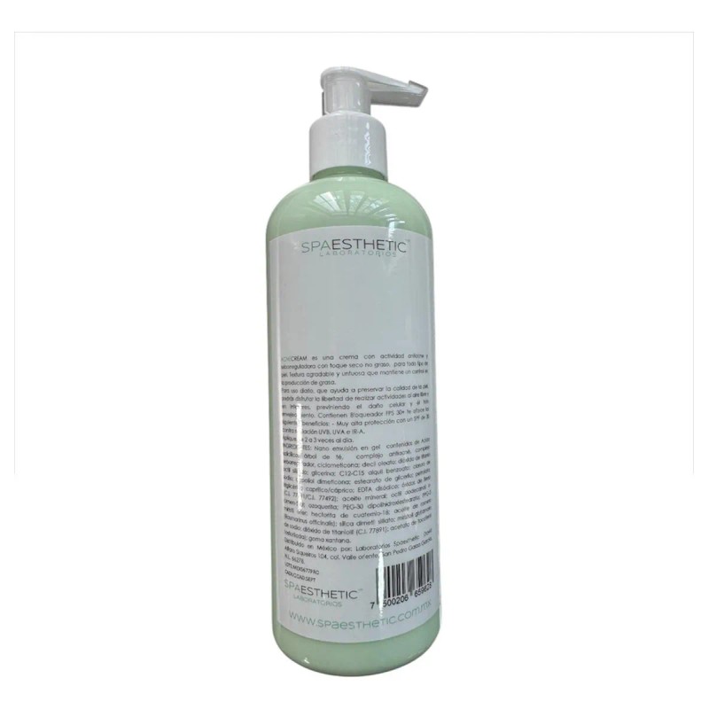 Crema Acnecream Antiacné 500 Spaesthetic Grasa Día Noche