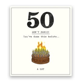 Pigment - Etched - Funny Birthday Cards - 50th Birthday Cards for Women - 50th Birthday Card for Men - SC Certified - Made in the UK - 160 x 176