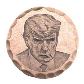Sunfish Trump Portrait Commemorative Embossed MAGA Coin Copper Golf Ball Marker