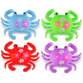 Sugar Ball Stress Relief Squeeze Toys - Fun Sensory Fidget Toys Perfect Party Favors, Gifts, and Relaxation Toys for Kids and Adults (Flour Type 4 Set Crab)