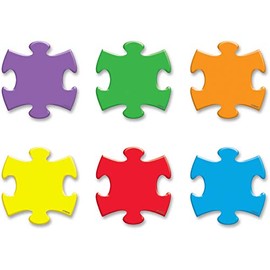 TREND enterprises, Inc. Puzzle Pieces Mini Accents Variety Pack, 36 ct (T-10805)