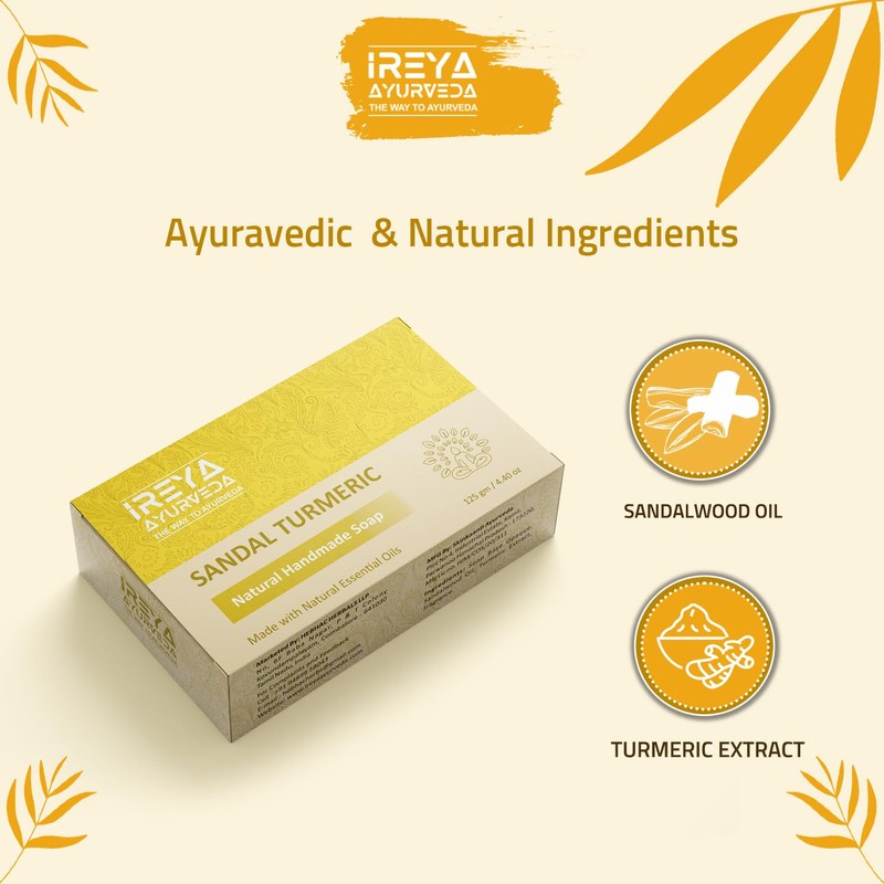 Ireya Ayurveda Turmeric Sandal Bar - 4oz - Vegan -