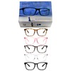 VIDEBLA 5 Pack Blue Light Blocking Reading Glasses,Spring Hinge Computer
