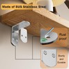 Alise 4Pcs Stainless Steel L Brackets for Shelves, Small Floating
