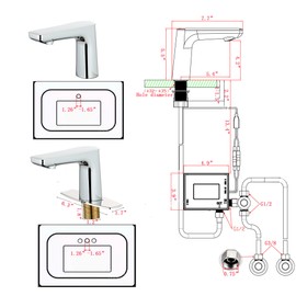 Automatic Sensor Faucet Touchless Bathroom Sink Grifo Aerator Motion Actived Robinet with Temperature Mixer for Home Hotel Usage