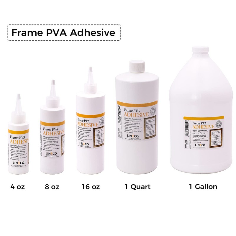 LINECO PVA Adhesive, Picture Frame Glue, Adhere Wood or MDF,