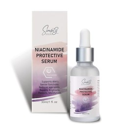 Simply Serums - Suero protector de niacinamida al 10% para la cara, minimizador de poros y reparación de barrera cutánea, desvanece las manchas oscura