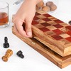 Folding Chess Board Olive Wood (Red)