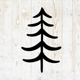 Christmas Tree Decals Peel and Stick - Wall Vinyl Decals Stickers - Ornament Snowflake Reindeer Santa Claus Holly Angel Silhouette - Car Window Truck Laptop Tumbler - Shop Store Room Decor DWSV15137