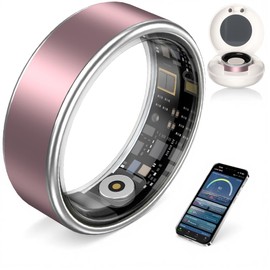 UouNeaCo 2025 Smart Ring for Women & Men - Fitness Tracker with Heart Monitor, Sleep Tracker, Step Counter, Fitness Ring Compatible Android iOS, IP68 Waterproof Activity Trackers, 5-7 Day Battery