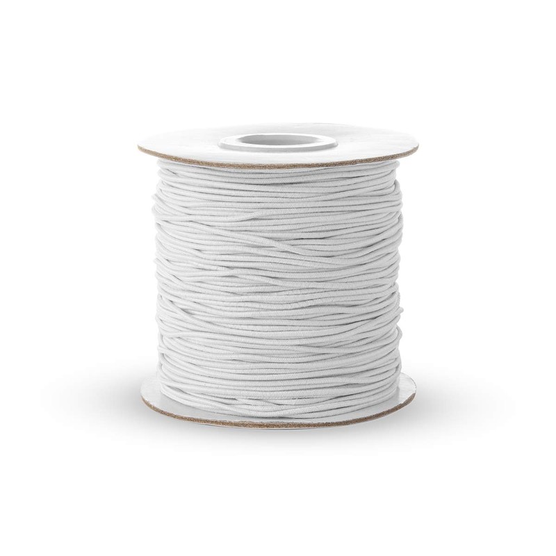 Black & White Elastic Cord / Round Hat Rubber (1mm,