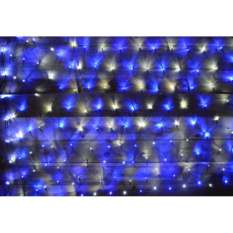 Premier Housewares 180 Net LED Light - Blue/White