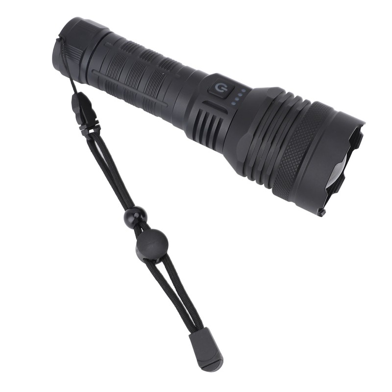 Super Bright Flashlight 30000lm Zoomable 2000m Range Support Power Output