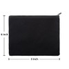 Aspire 6-Pack Black 12oz Cotton Canvas Zipper Bags Pen/Pencil Cases