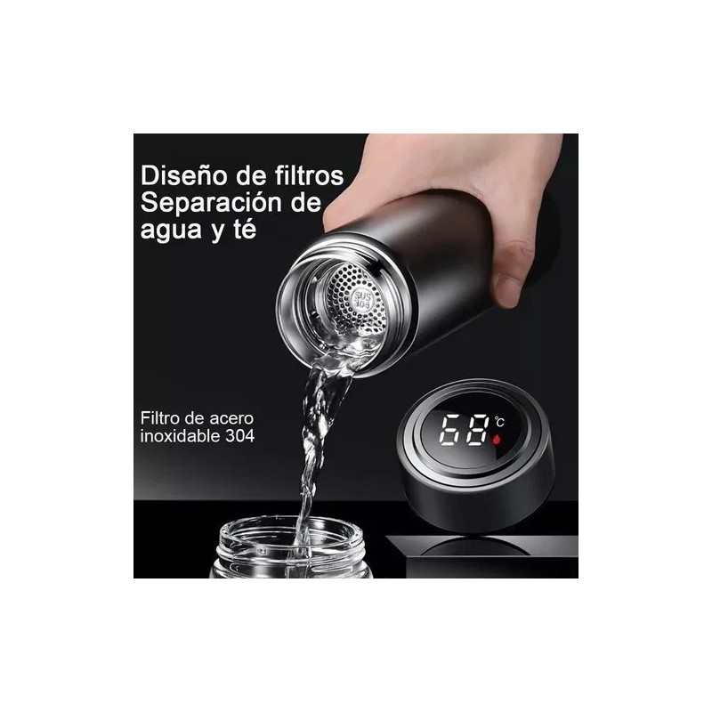 VAGABOX Termo Digital De Acero Inoxidable, Inteligente De De 500