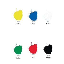 SmartfarbenAcrylic Paint Pack 6 x 500 ml Basic Colours, Basic Colours, Glass Paint